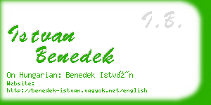 istvan benedek business card